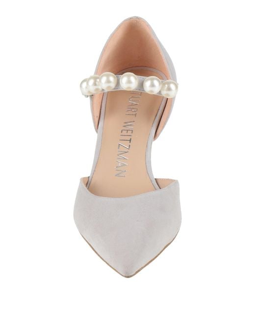 Stuart Weitzman White Light Pumps Leather