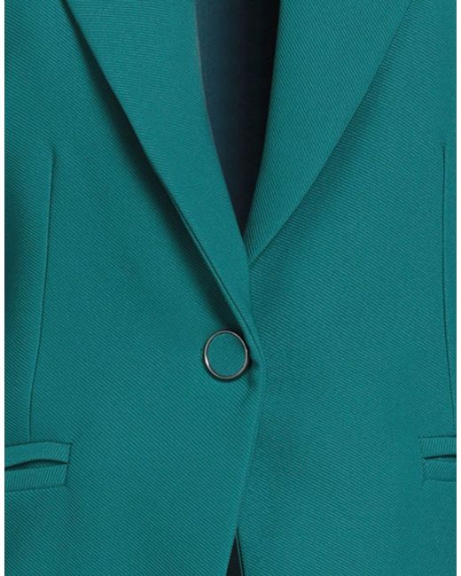 SIMONA CORSELLINI Green Emerald Blazer Polyester, Elastane
