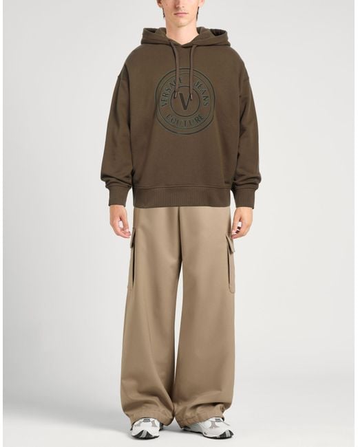 Versace Jeans Couture Green Sweatshirt Cotton, Elastane for men