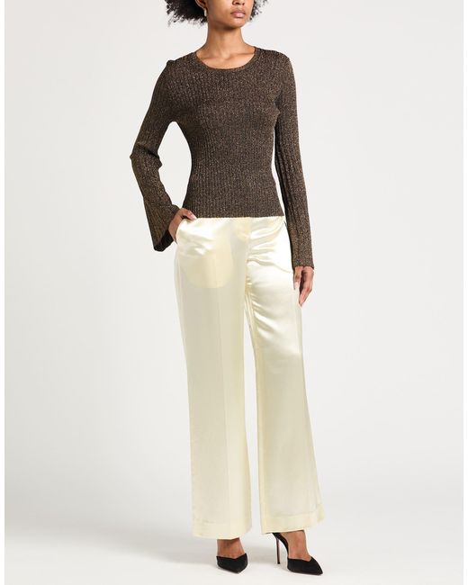 Twinset Brown Sweater Viscose, Metallic Polyester, Polyamide