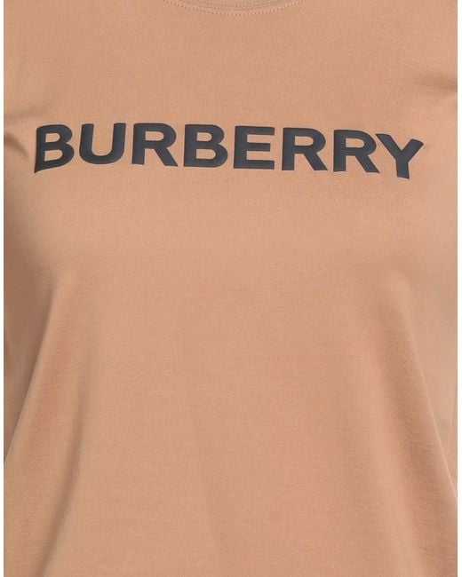 Burberry Natural Camel T-Shirt Cotton, Elastane