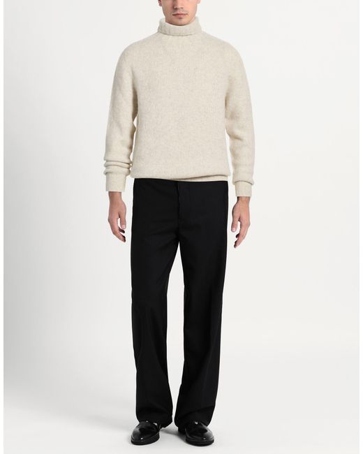 Oliver Lattughi White Turtleneck Alpaca Wool, Polyamide for men