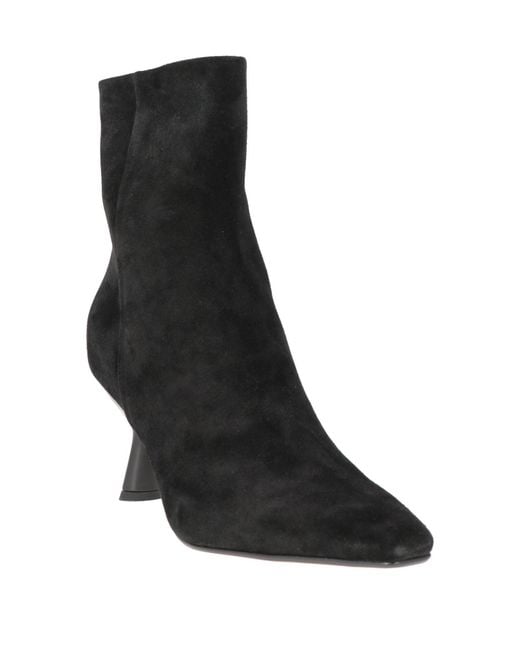 Divine Follie Black Ankle Boots Leather