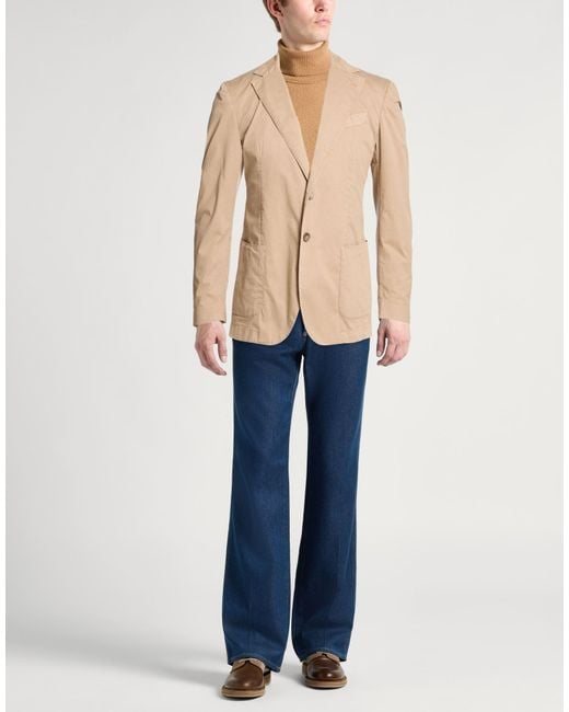Santaniello Natural Light Blazer Cotton, Elastane for men