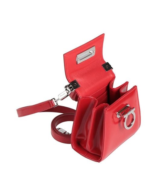 Ferragamo Red Handbag Leather