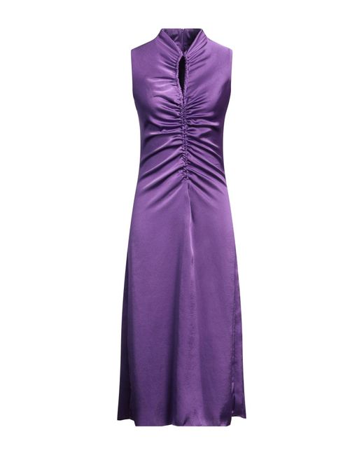 Sandro Purple Midi Dress Polyester