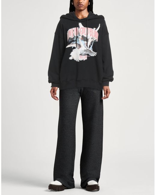 MSGM Black Sweatshirt Cotton
