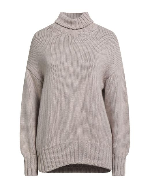 Aragona Gray Turtleneck Merino Wool