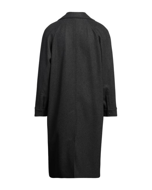 Fendi Black Coat Cashmere, Elastane for men