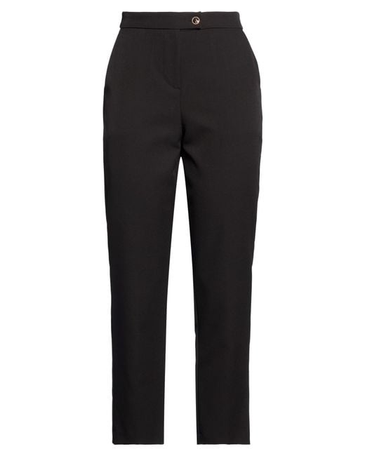 Yes Zee Black Pants Polyester, Elastane
