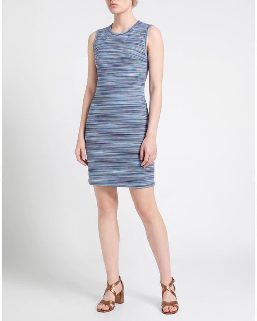 Missoni Blue Missoni Mini Dress Cotton