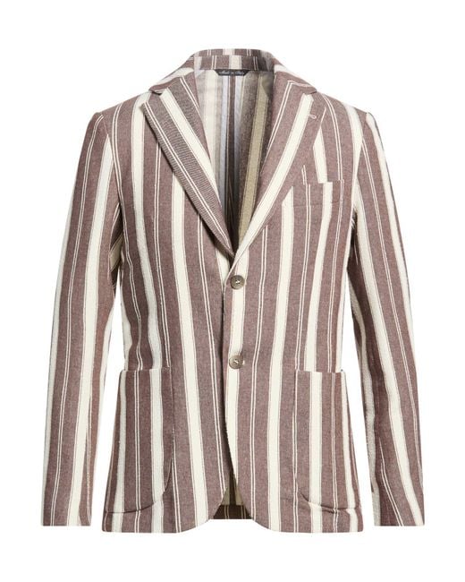 TELA-N° Multicolor Blazer Cotton, Linen, Acrylic, Polyamide for men