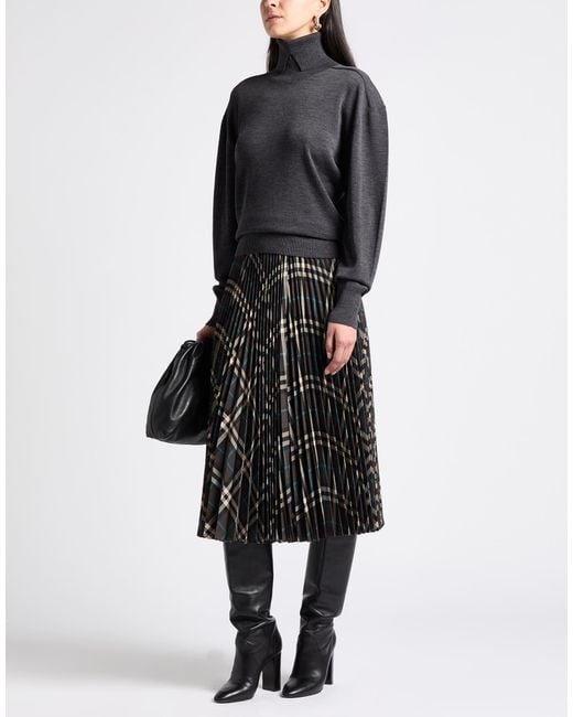Burberry Gray Turtleneck Wool