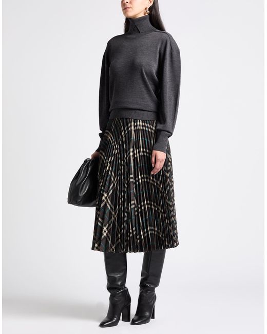 Burberry Gray Turtleneck Wool