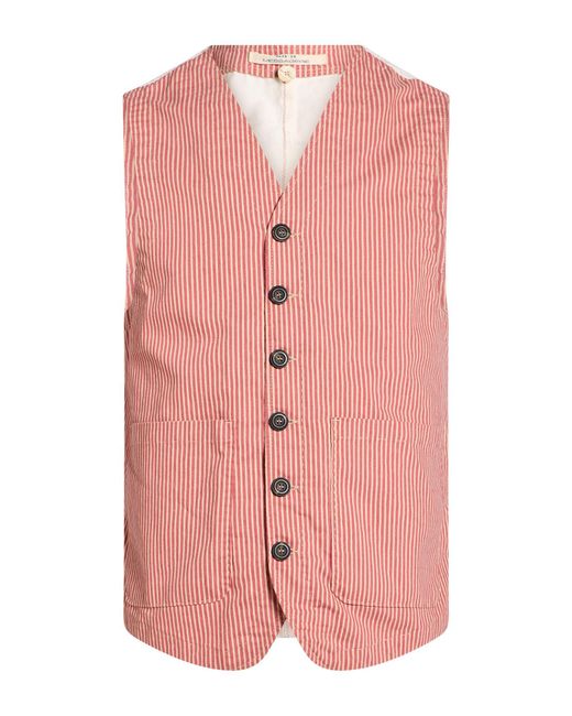 Messagerie Pink Patrizio Piscaglia Antique Rose Tailored Vest Cotton, Polyester for men
