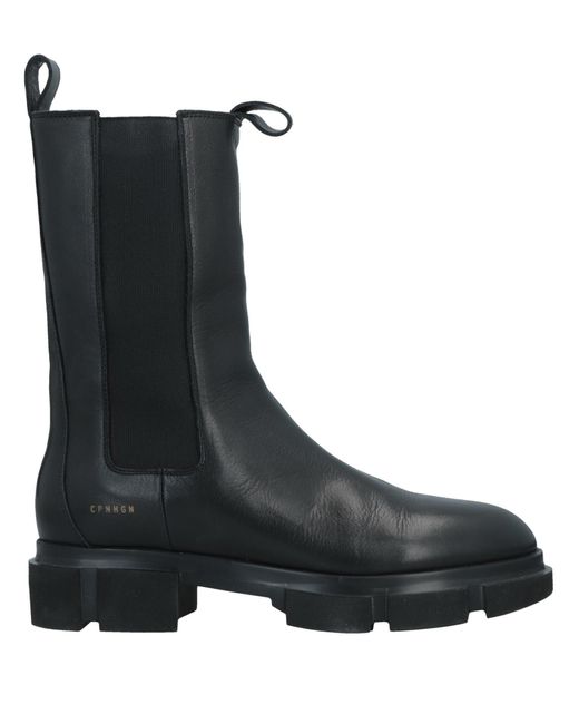 COPENHAGEN Black Ankle Boots Calfskin