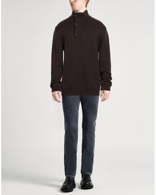 Daniele Fiesoli Black Dark Turtleneck Virgin Wool for men