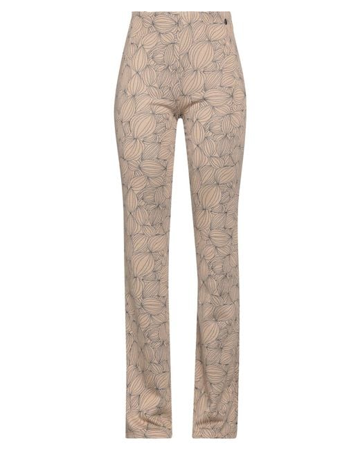 Kontatto Natural Camel Pants Polyester, Viscose, Elastane