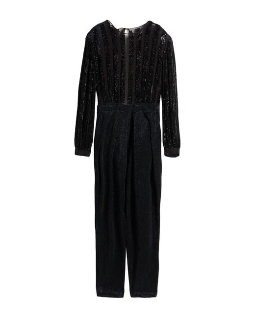 Elisabetta Franchi Black Jumpsuit Viscose, Polyester