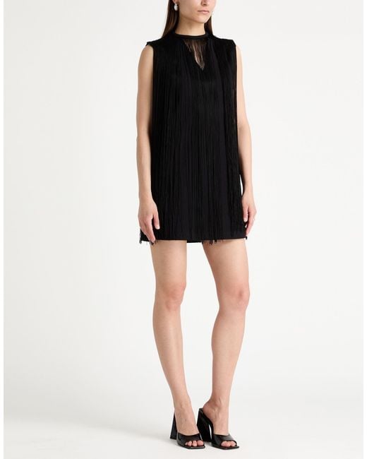 ViCOLO Black Mini Dress Viscose, Nylon, Elastane