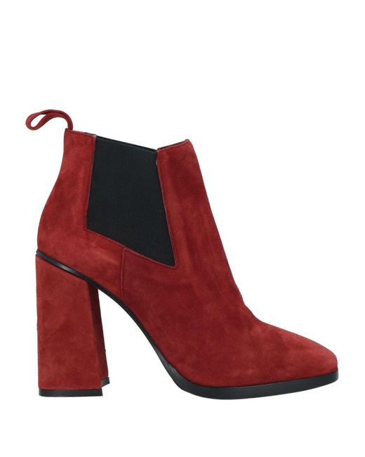 Giampaolo Viozzi Red Ankle Boots