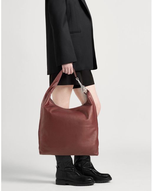 Rick Owens Brown Shoulder Bag Calfskin
