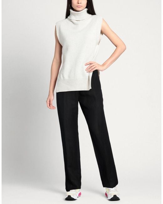 Sportmax Black Pants Viscose, Linen