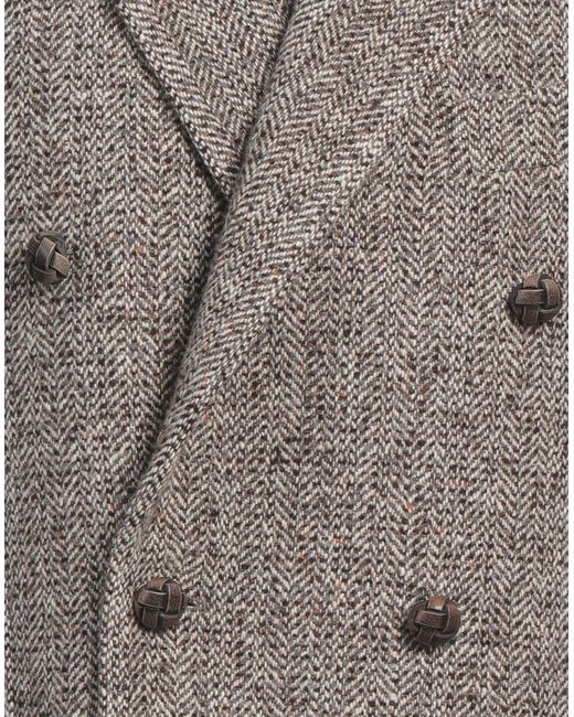 Golden Goose Deluxe Brand Gray Coat Virgin Wool, Silk, Polyamide for men