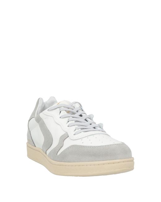 Valsport White Sneakers Leather, Textile Fibers for men