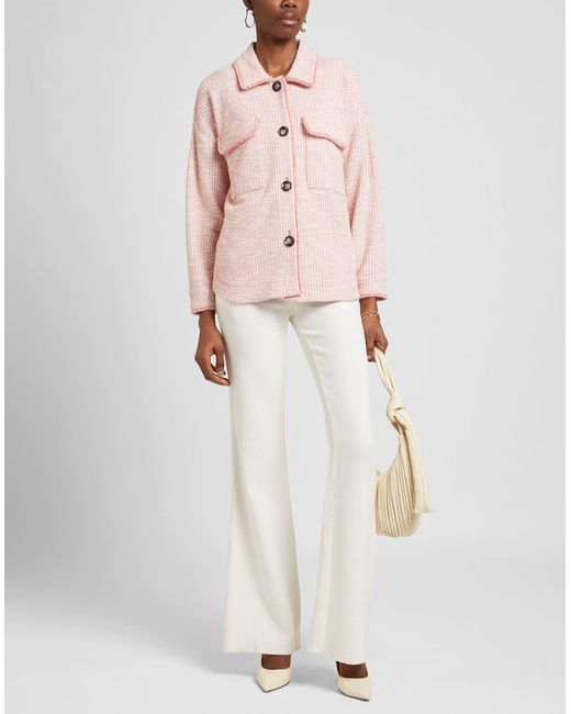 iBlues Pink Light Shirt Cotton, Viscose, Textile Fibers, Acrylic, Elastane