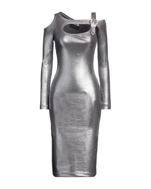 Versace Jeans Couture Gray Midi-Kleid