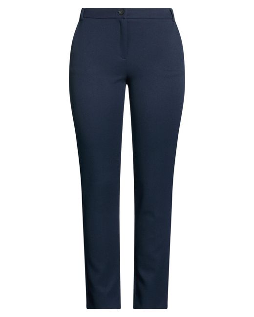 Marella Blue Pants Polyester, Elastane