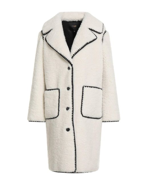 Shearling & Teddy di Maje in White