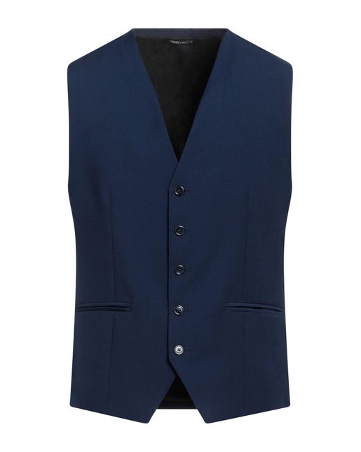 Grey Daniele Alessandrini Blue Tailored Vest for men