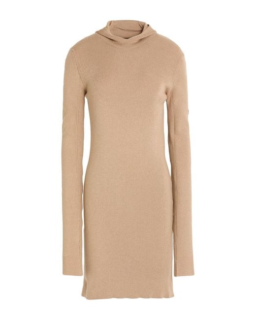 Fendi Natural Mini Dress Wool, Silk, Polyamide, Elastane