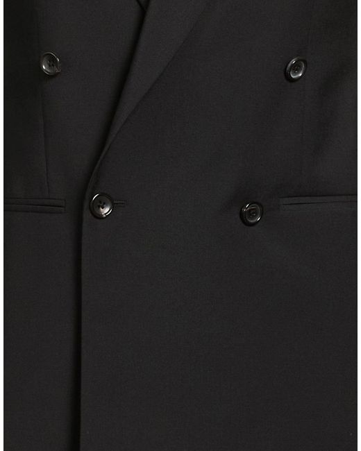 Reveres 1949 Black Blazer Polyester, Virgin Wool, Elastane for men
