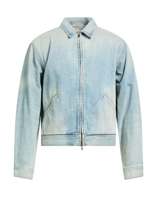 Fear Of God Blue Denim Outerwear Cotton for men