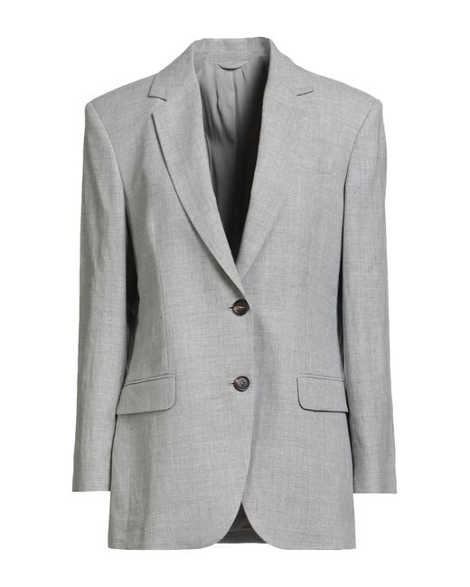 Brunello Cucinelli Gray Blazers