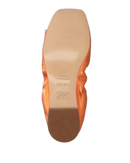 Casadei Orange Ballet Flats