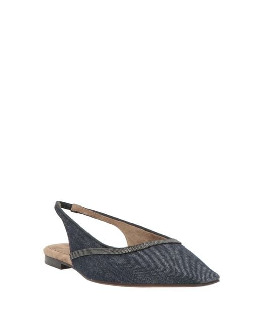 Brunello Cucinelli White Ballet Flats Textile Fibers