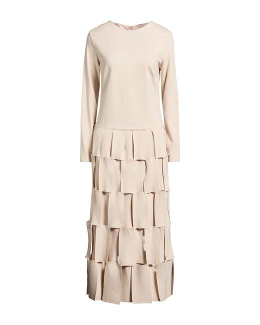MEIMEIJ Natural Cream Maxi Dress Viscose, Polyamide, Elastane