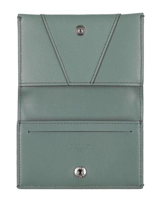 Bally Green Coin Purse Leather for men