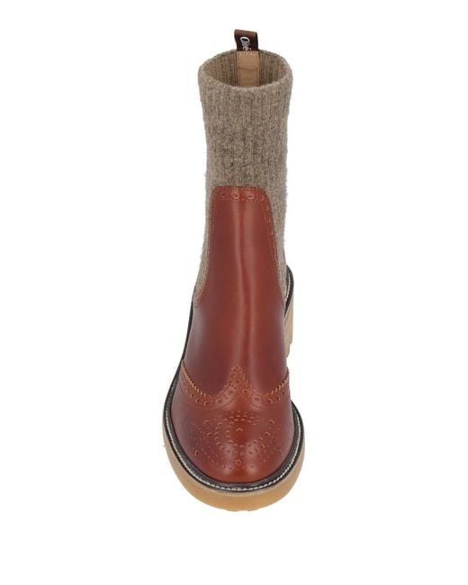 Chloé Brown Ankle Boots