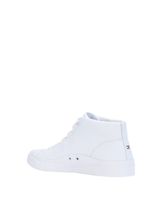 Tommy Hilfiger Leather High-tops & Sneakers in White for Men - Lyst