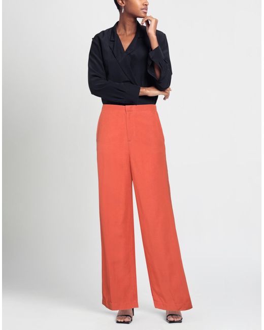 RE_HASH Red Pants Viscose, Linen
