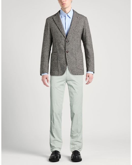Boglioli Gray Pants Cotton, Elastane for men
