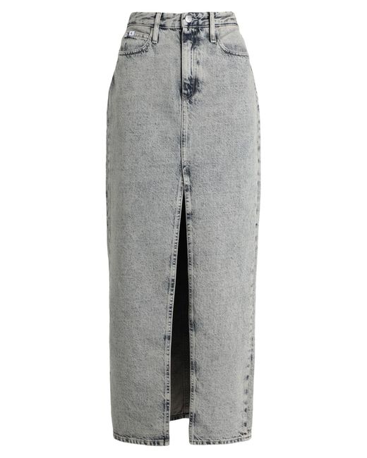 Calvin Klein Gray Denim Skirt