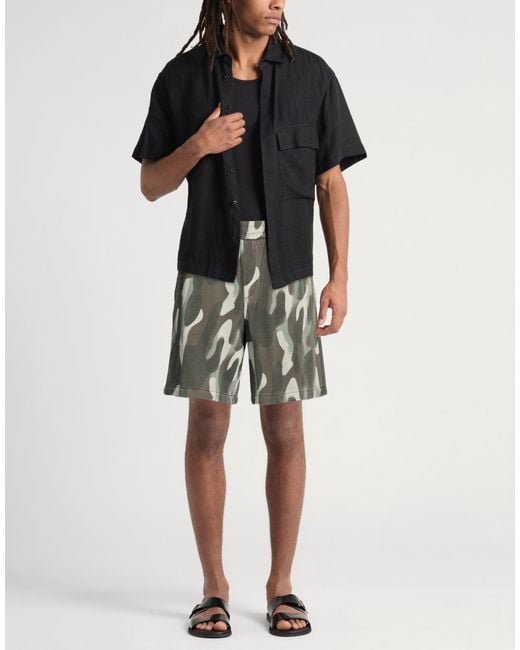 ARMANI EXCHANGE Gray Khaki Shorts & Bermuda Shorts Cotton for men