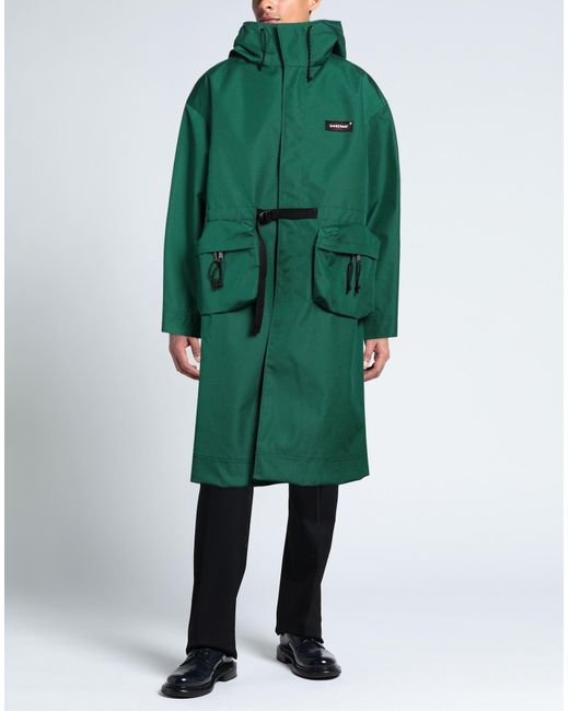 EASTPAK X UNDERCOVER Green Overcoat & Trench Coat for men