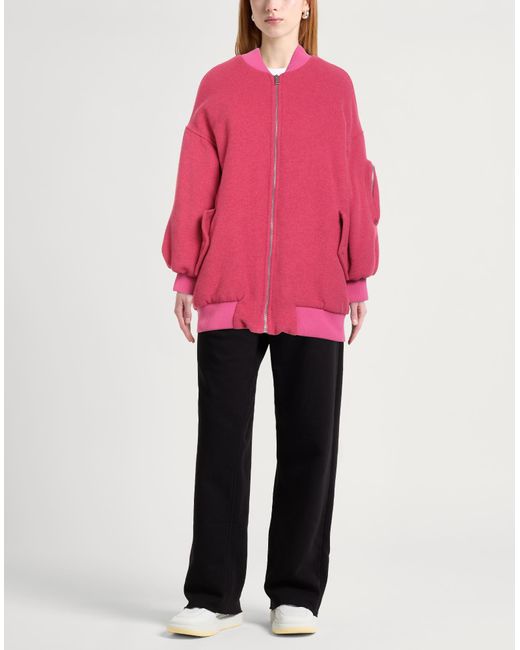 Suoli Pink Fuchsia Jacket Acrylic, Polyester, Wool, Polyamide